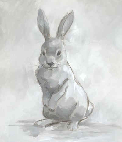 Rabbit in Grey Wall Art Décor