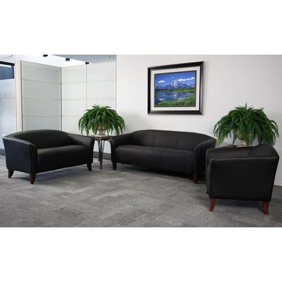 HERCULES Imperial Series Reception Set in Black LeatherSoft