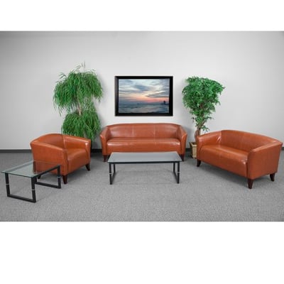 HERCULES Imperial Series Reception Set in Cognac LeatherSoft