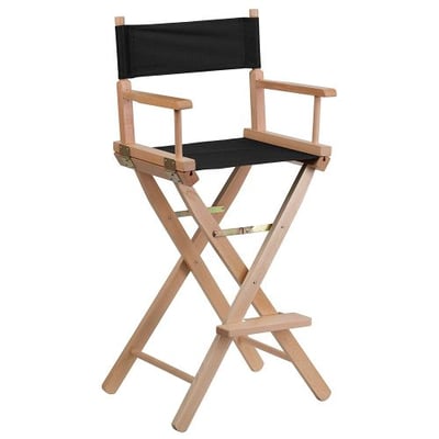 Bar Height Directors Chair in Black