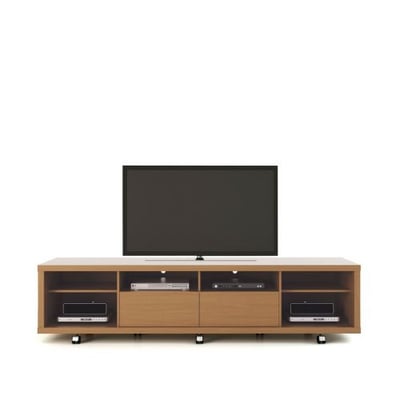 Manhattan Comfort Cabrini Modern 6 Shelf 2 Drawer Living Room TV Stand, 85.43