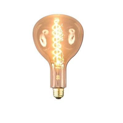 Aspen M18005 Medium Size E26 Swirl Filament Edison Antique Vintage Oversize 60W 160 lm Light Bulb with 3000 hrs. of Life