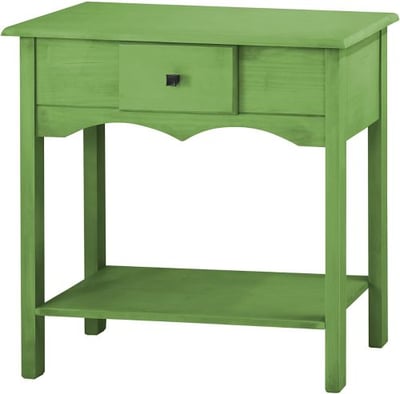 Manhattan Comfort Jay Collection Modern Wooden Sideboard Table with One Drawer and One Shelf, Green