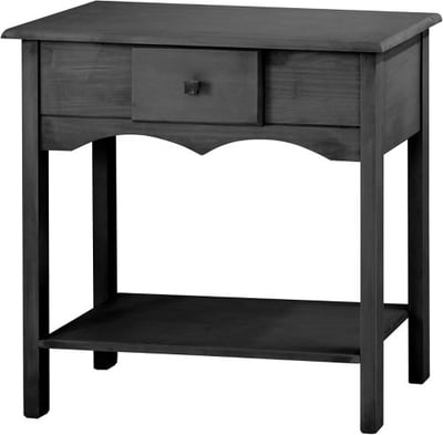 Manhattan Comfort Jay Collection Modern Wooden Sideboard Table with One Drawer and One Shelf, Black