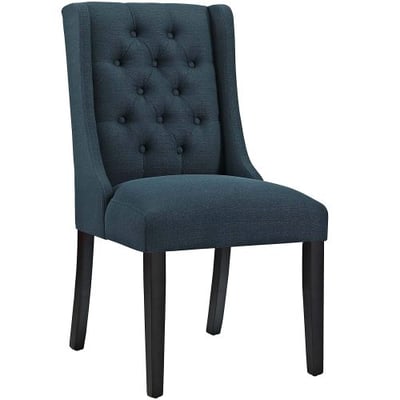 Modway Baronet Fabric Dining Chair in Azure