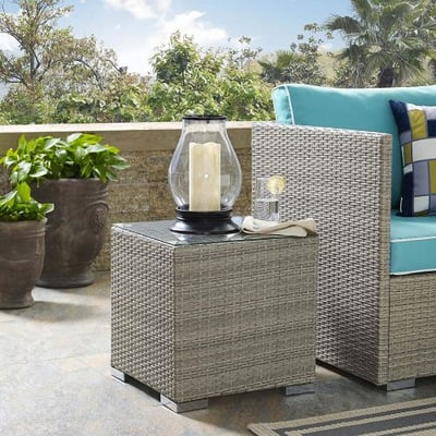 Modway EEI-2692-LGR Repose Outdoor Patio Side Table, Light Gray