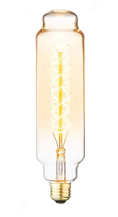 Table in a Bag Swirl Filament - Edison Antique Vintage Oversize Light Bulb - 1 Pack - Medium Size. - - 60 wattage - E26-3,000 hrs of Life. 160 Lumens