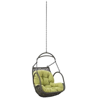Modway EEI-2659-PER-SET Arbor Outdoor Patio Balcony Porch Lounge Swing Chair Set with Hanging Steel Chain Peridot