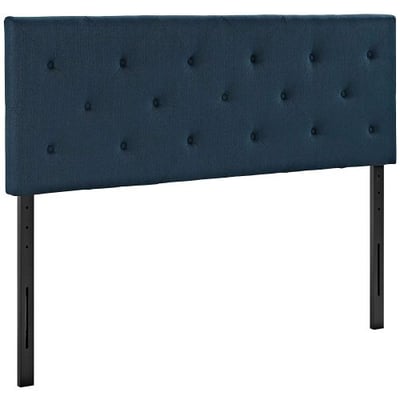 Modway Terisa Upholstered Fabric Tufted Queen Size Headboard in Azure