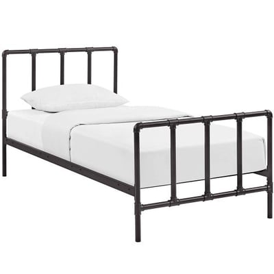 Modway Dower Bed, Twin, Brown