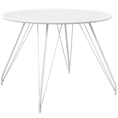 Modway EEI-2673-WHI-SET Satellite Circular Dining Table, White