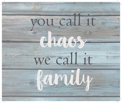 String Light Company You Call It Chao'S We Cal It Family-Wash Out Grey Background Wall Hanging, 10
