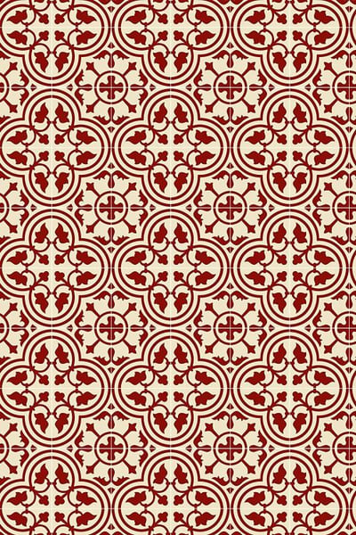 Table in a Bag RUG2R23 Vinyl Rug, 2'x3', Red and White