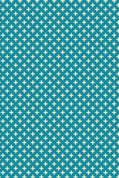 Table in a Bag RUG8T23 Vinyl Rug, 2'x3', Teal and White