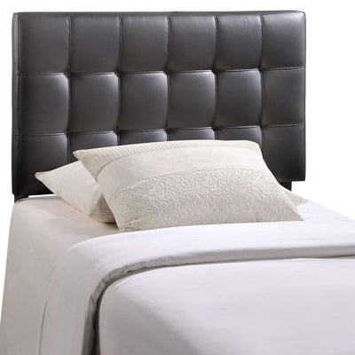 Modway Lily Upholstered Tufted Faux Leather Twin Headboard Size In Black