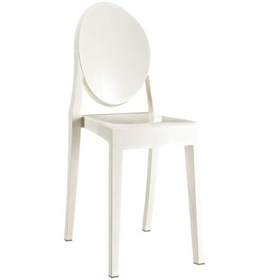 Modway Casper Modern Acrylic Dining Side Chair in White