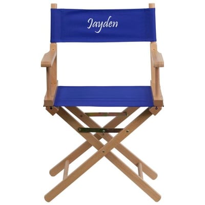 Personalized Standard Height Directors Chair - Blue