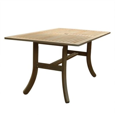 Vifah V1300 Renaissance Outdoor Hand-Scraped Hardwood Rectangular Table