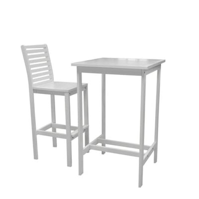 Vifah V1357SET1 Bradley Outdoor Wood Bar Table and Bar Chair