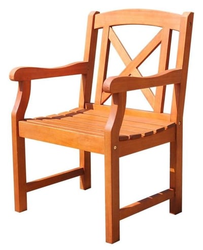 Malibu Eco-friendly Outdoor Wooden Garden Arm Chair