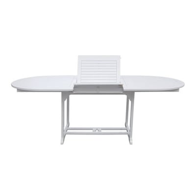 Vifah V1335 Bradley Outdoor Wood Oval Extension Dining Table