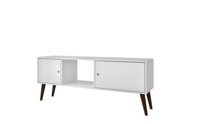 Accentuations by Manhattan Comfort Varberg Splayed Leg TV Stand in White