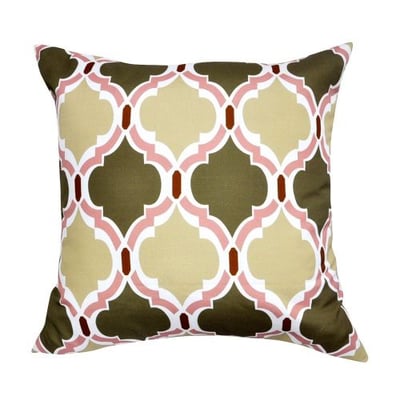 Loom and Mill P0082-2121P Damask Decorative Pillow, 21-Inch, Green