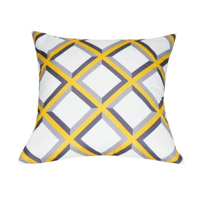 Loom and Mill P0072-2121P Diamond Decorative Pillow, 21-Inch, Yellow