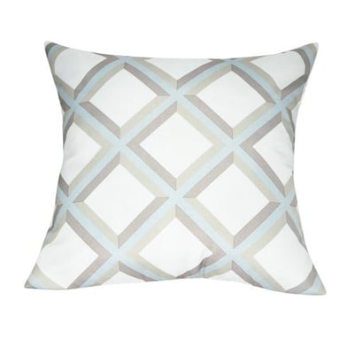 Loom and Mill P0073-2121P Diamond Decorative Pillow, 21-Inch, Light Blue