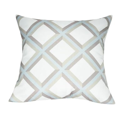 Loom and Mill P0073A-2121P Diamond Decorative Pillow, 21-Inch, Light Blue