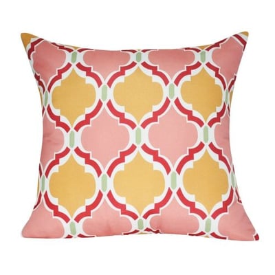 Loom and Mill P0080A-2121P Damask Decorative Pillow, 21-Inch, Pink