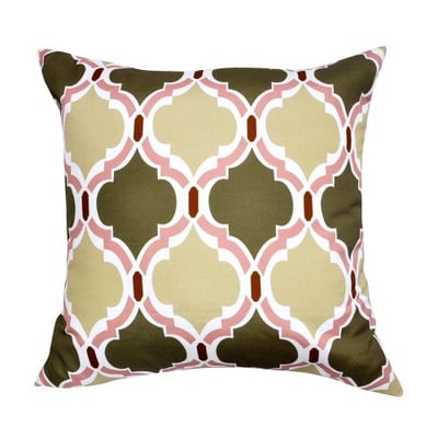 Loom and Mill P0082A-2121P Damask Decorative Pillow, 21-Inch, Green
