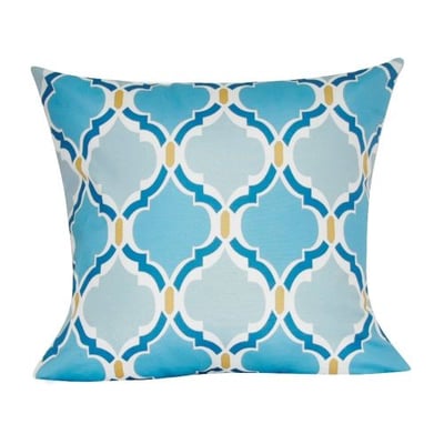 Loom and Mill P0087A-2121P Damask Decorative Pillow, 21-Inch, Blue