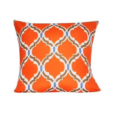 Loom and Mill P0090-2121P Damask Decorative Pillow, 21-Inch, Orange