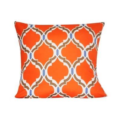 Loom and Mill P0090A-2121P Damask Decorative Pillow, 21-Inch, Orange