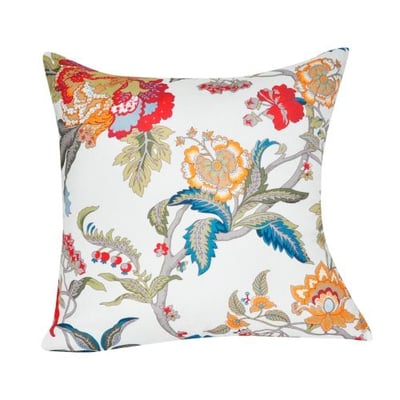Loom and Mill P0104A-2121P Floral Decorative Pillow, 21-Inch, Multicolored