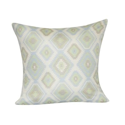 Loom and Mill P0115-2121P Diamond Decorative Pillow, 21-Inch, Light Blue