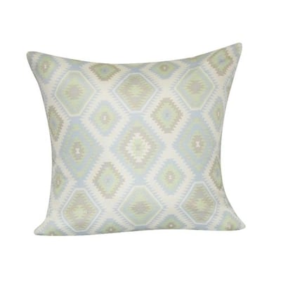 Loom and Mill P0115A-2121P Diamond Decorative Pillow, 21-Inch, Light Blue
