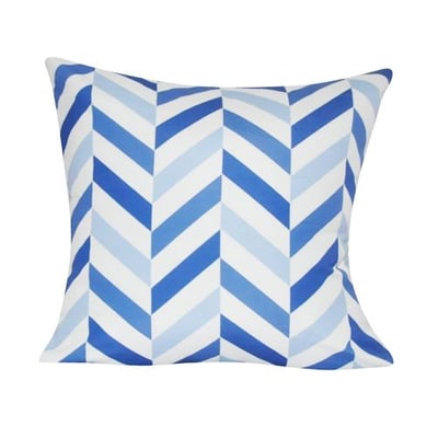 Loom and Mill P0093-2121P Chevron Decorative Pillow, 21-Inch, Blue