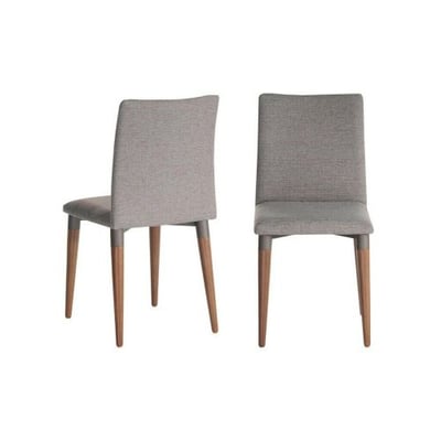 Manhattan Comfort Charles 2-Piece Dining Chair in Grey