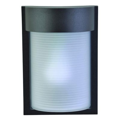 Destination - LED Outdoor Wall Light - Bronze Finish - Ribbed Frosted Glass Shade