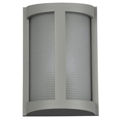Pier - LED Outdoor Wall Light - Satin Finish - Ribbed Frosted Glass Shade