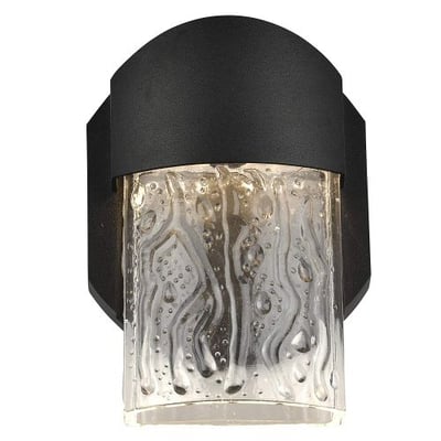 Mist - LED Outdoor Wall Light - Black Finish - Clear Glass Shade
