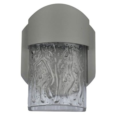 Mist - LED Outdoor Wall Light - Satin Finish - Clear Glass Shade