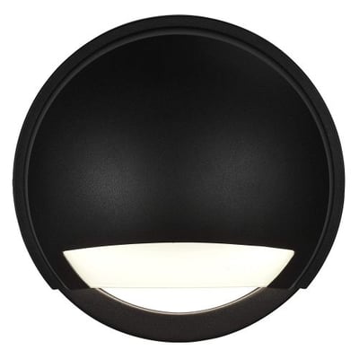 Avante - LED Outdoor Wall Light - Black Finish - Opal Glass Shade