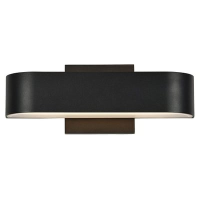 Montreal - LED Outdoor Wall Light - Black Finish - Frosted Glass Shade