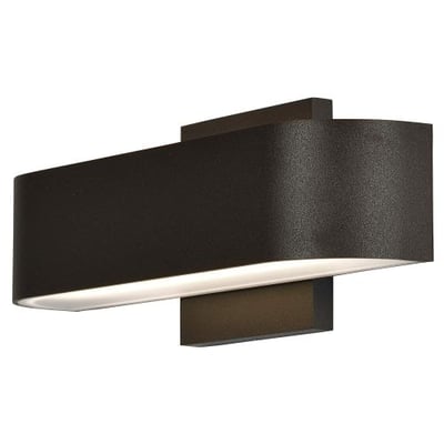 Montreal - LED Outdoor Wall Light - Bronze Finish - Frosted Glass Shade