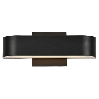 Montreal Marine Grade Outdoor LED Wall Fixture - Black Finish - Frosted Glass Shade