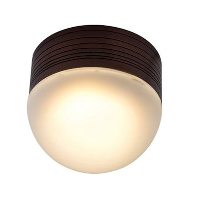 Access Lighting 20337LEDMG-BRZ/FST MicroMoon Outdoor LED Wall/Ceiling Flush Mount with Frosted Glass Shade, Bronze
