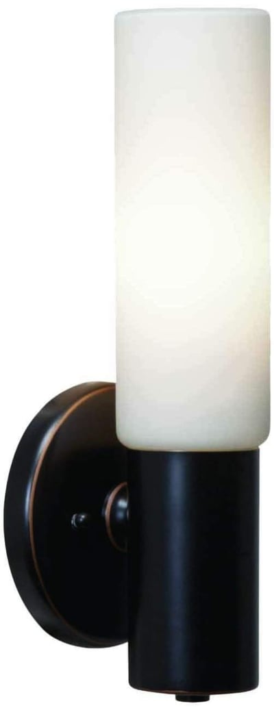Cobalt  - 1-Light Wall Sconce - Oil Rubbed Bronze Finish - Opal Glass Shade